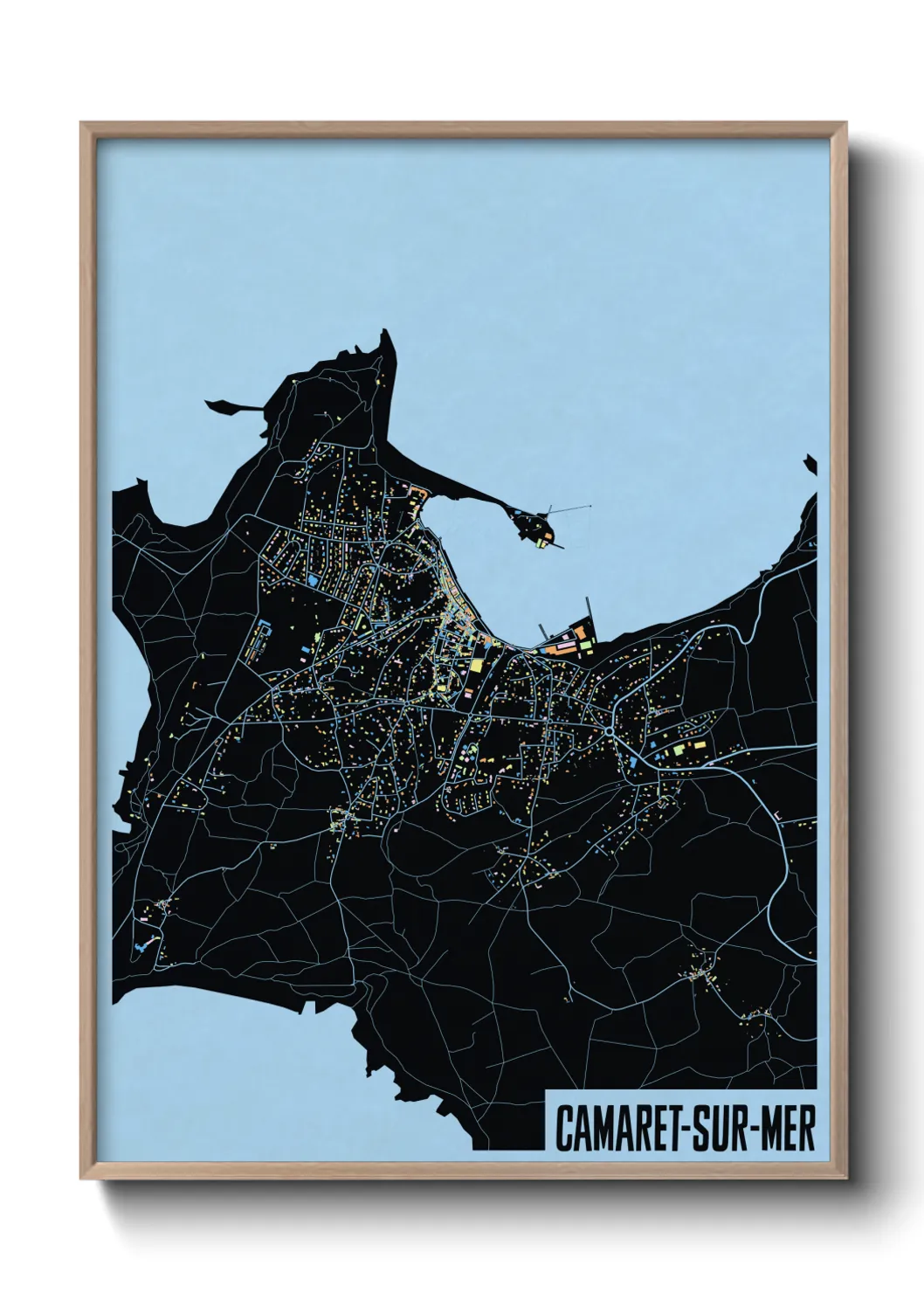 Une affiche de carte sur Camaret-sur-Mer