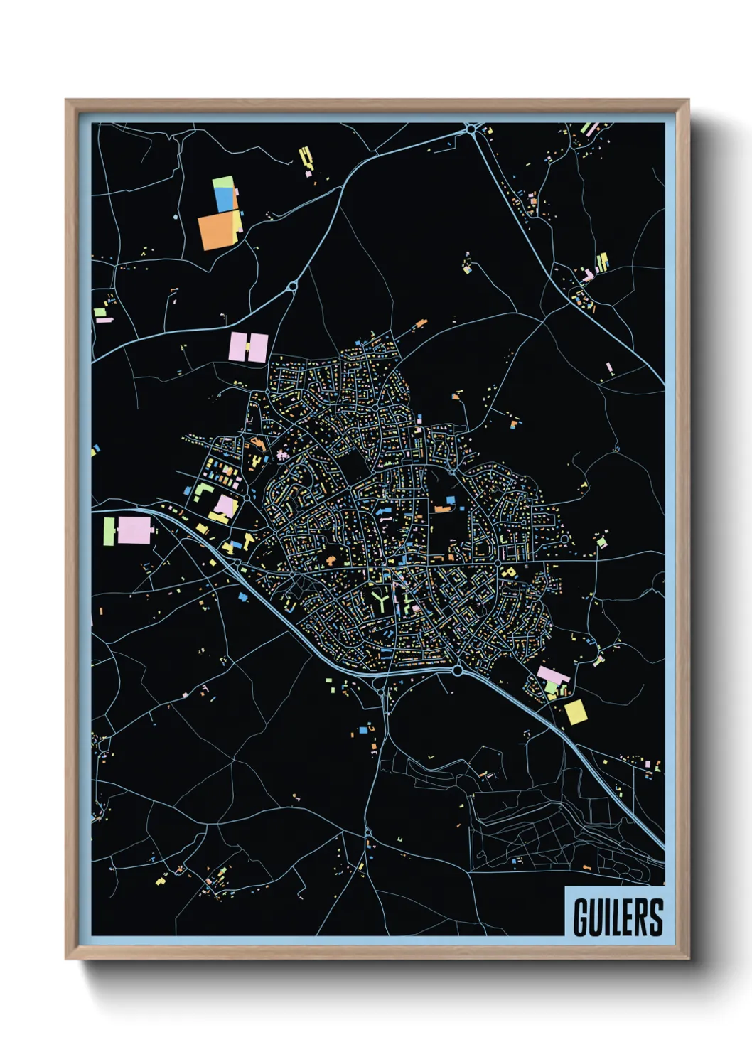 Une affiche de carte sur Guilers