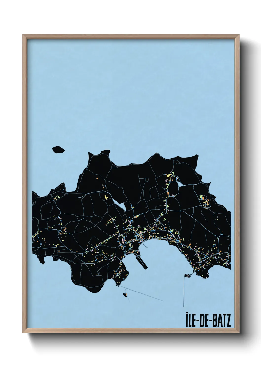 Une affiche de carte sur Île-de-Batz