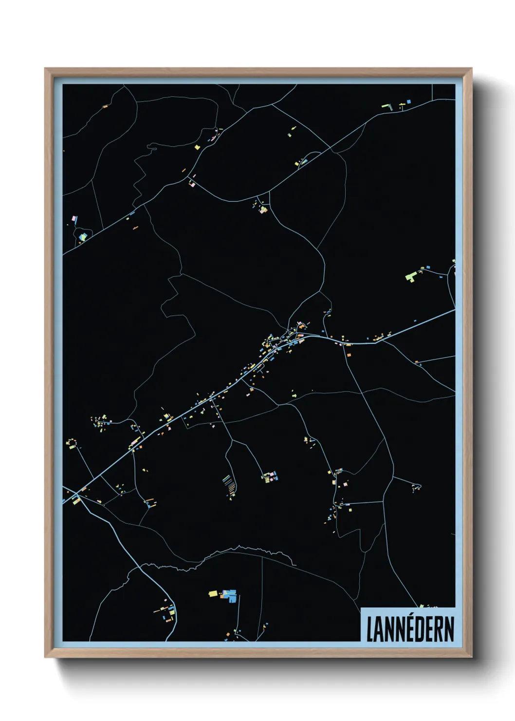 Une affiche de carte sur Lannédern