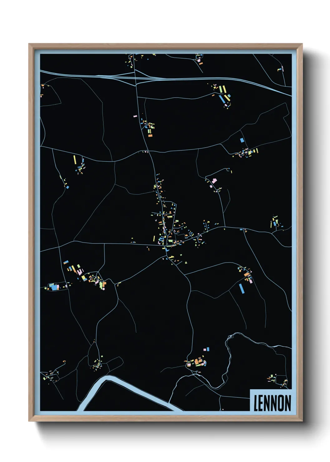 Une affiche de carte sur Lennon