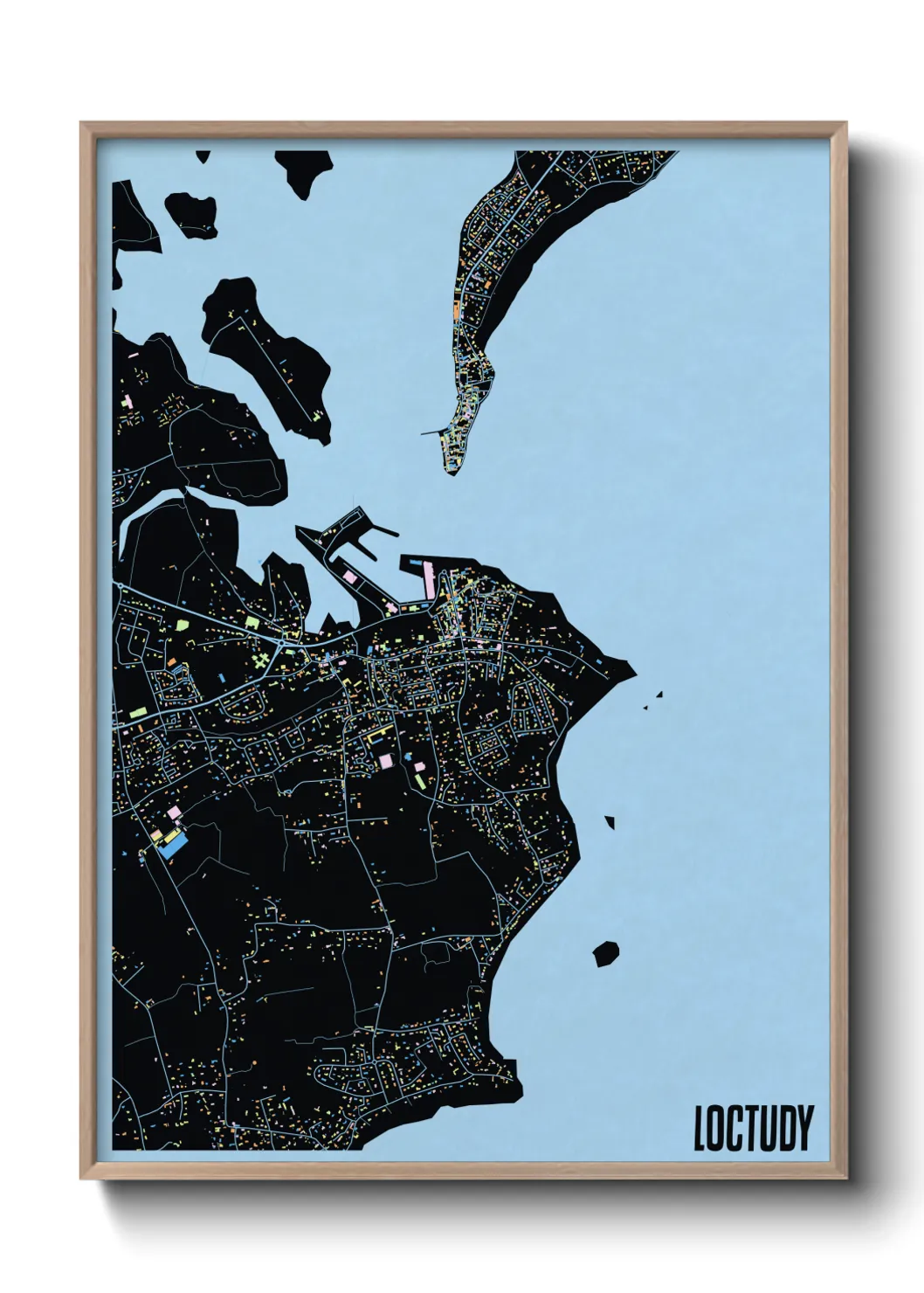 Une affiche de carte sur Loctudy