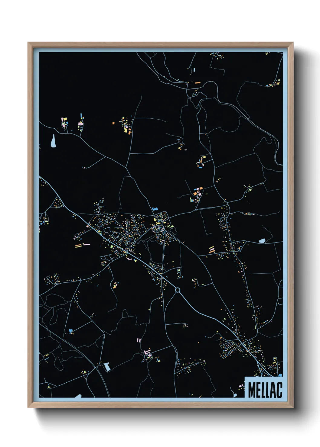 Une affiche de carte sur Mellac