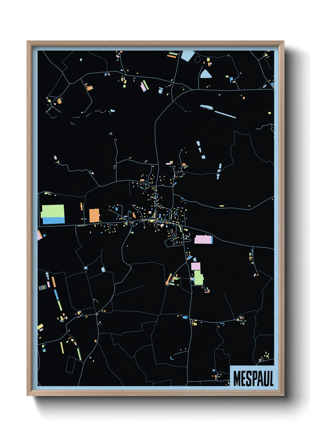 Une affiche de carte sur Mespaul