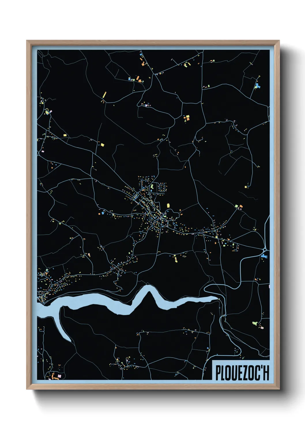 Une affiche de carte sur Plouezoc'h