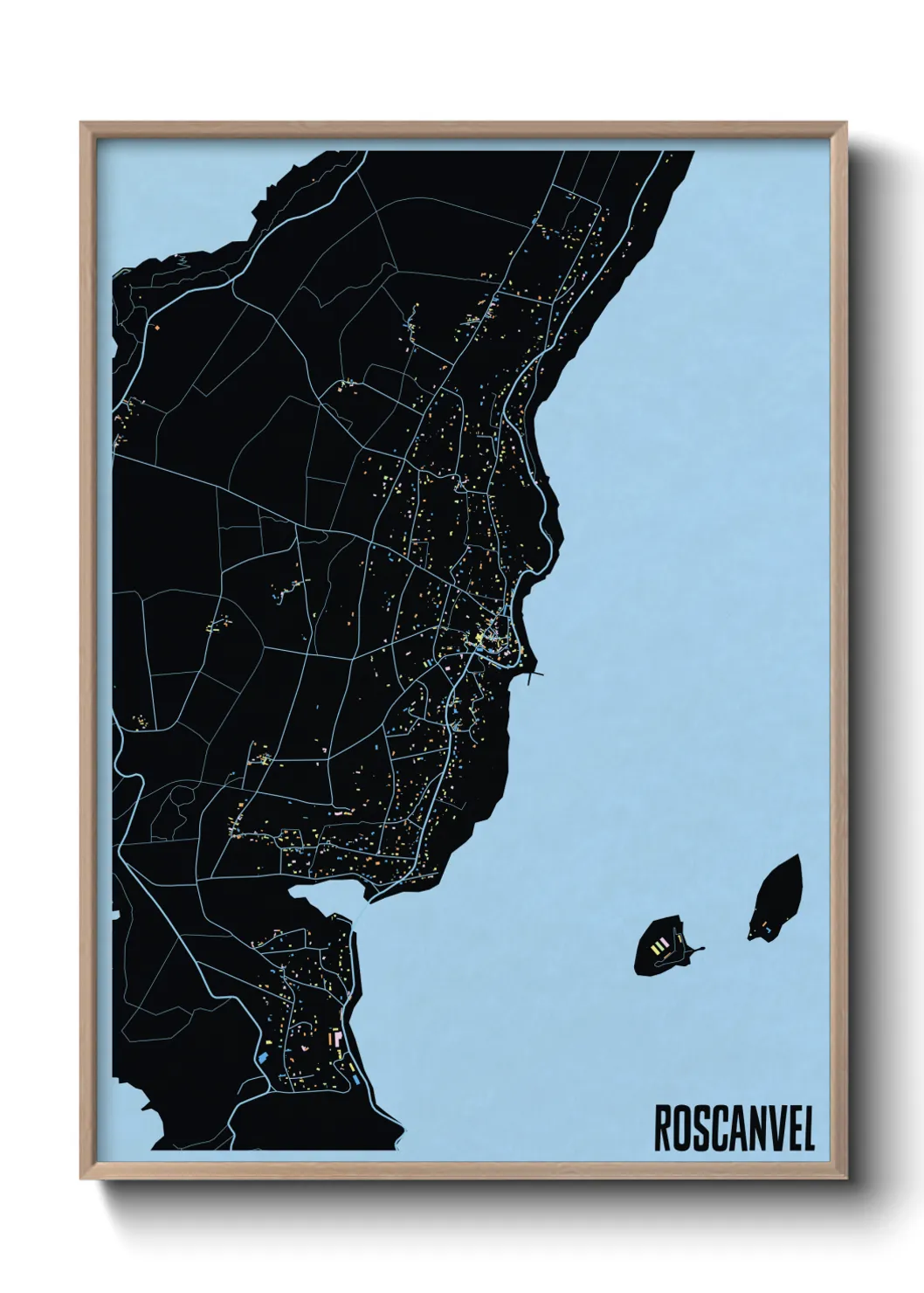 Une affiche de carte sur Roscanvel