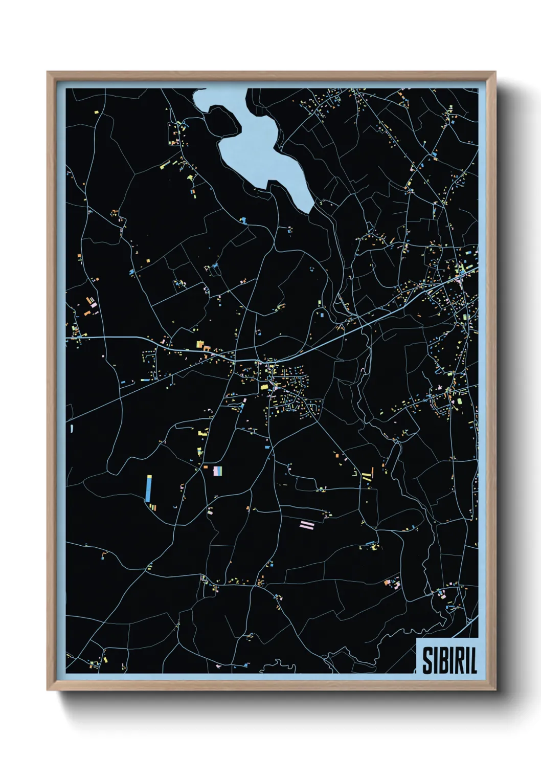 Une affiche de carte sur Sibiril