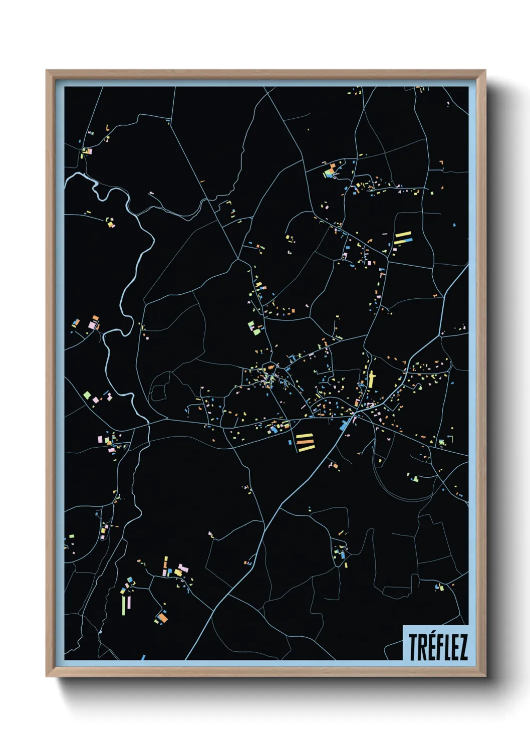 Une affiche de carte sur Tréflez