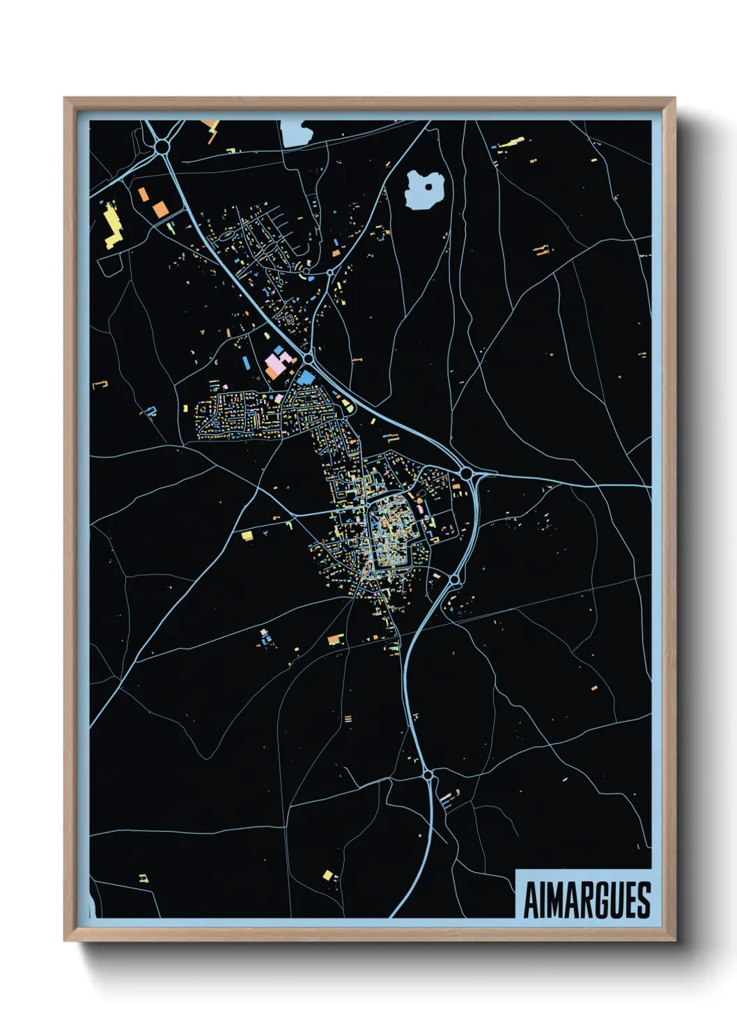 Une affiche de carte sur Aimargues