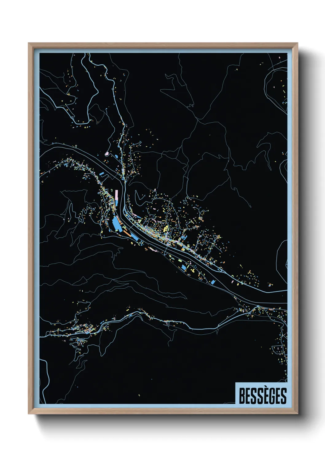 Une affiche de carte sur Bessèges