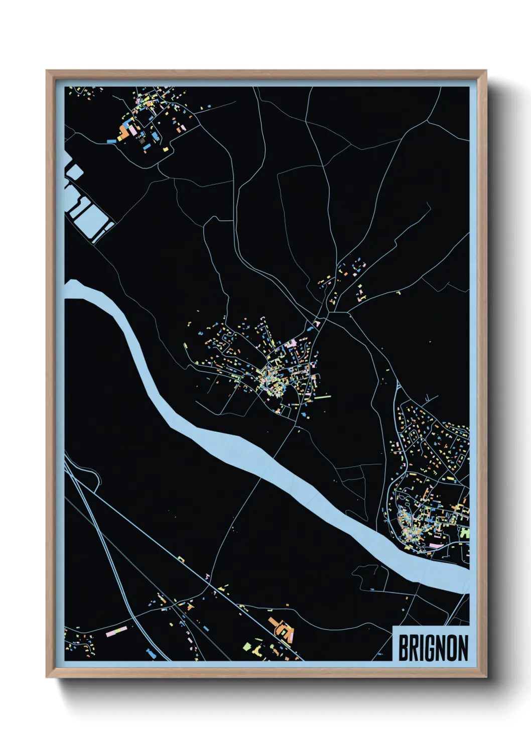 Une affiche de carte sur Brignon