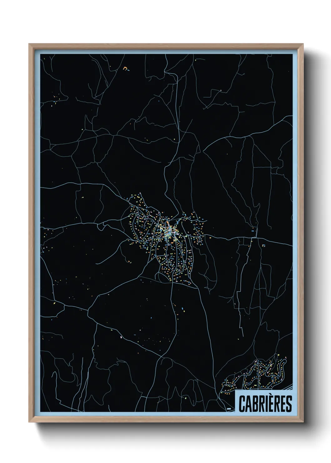 Une affiche de carte sur Cabrières