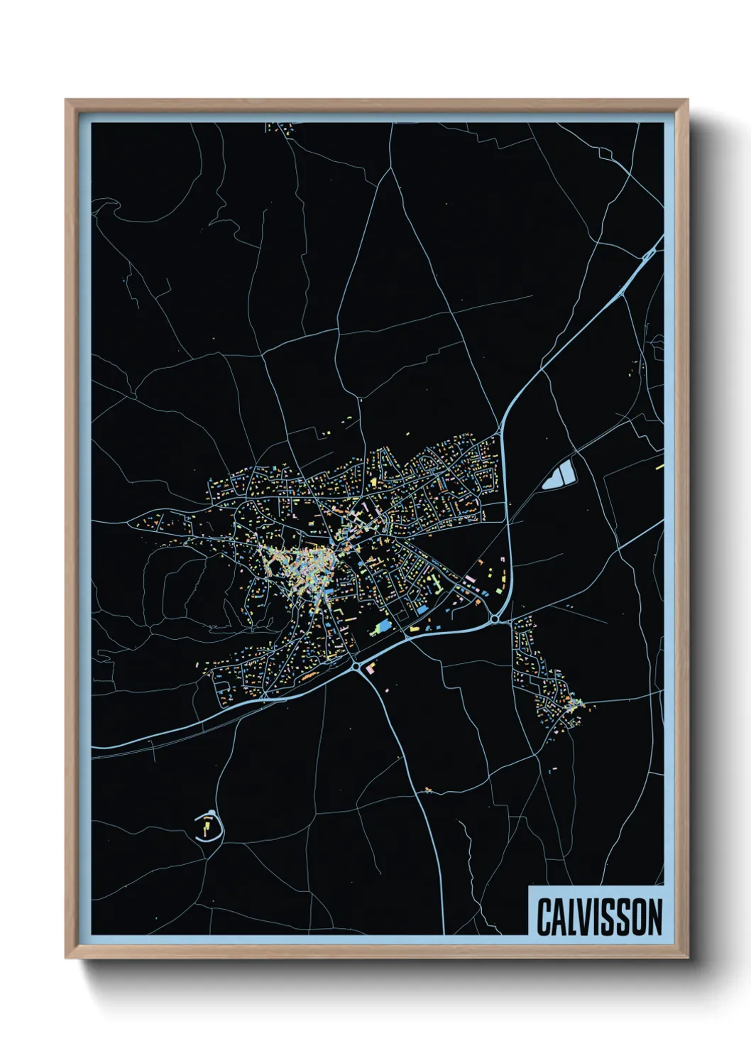 Une affiche de carte sur Calvisson