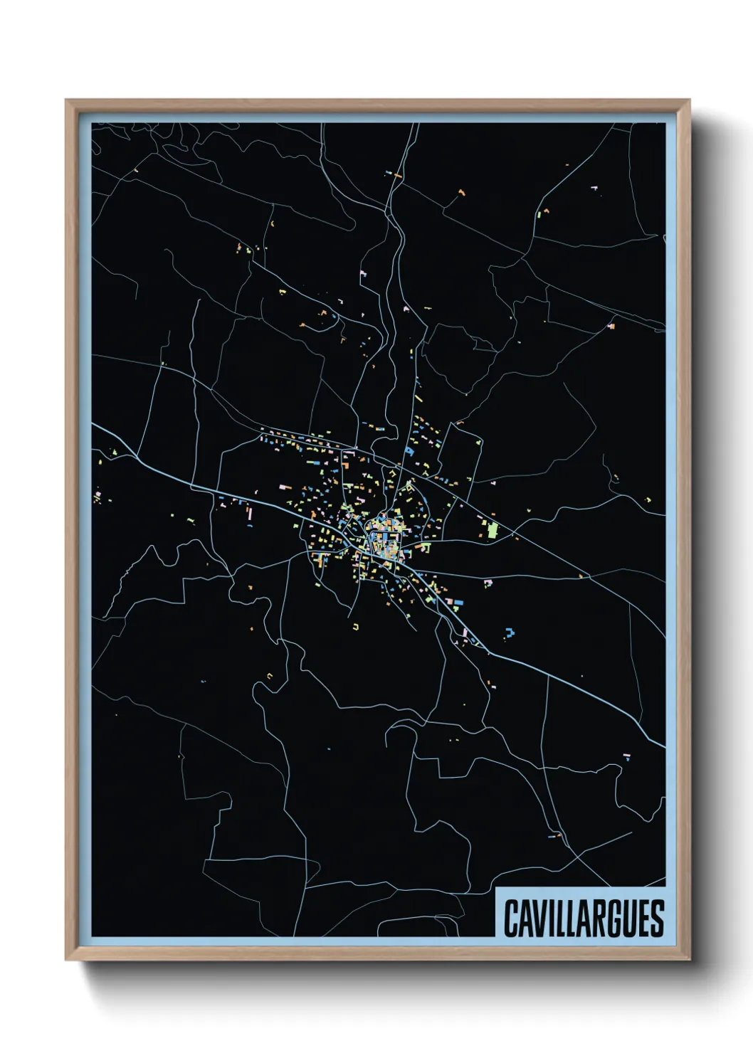 Une affiche de carte sur Cavillargues