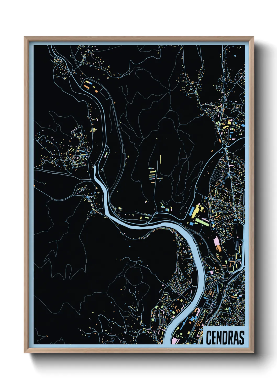 Une affiche de carte sur Cendras