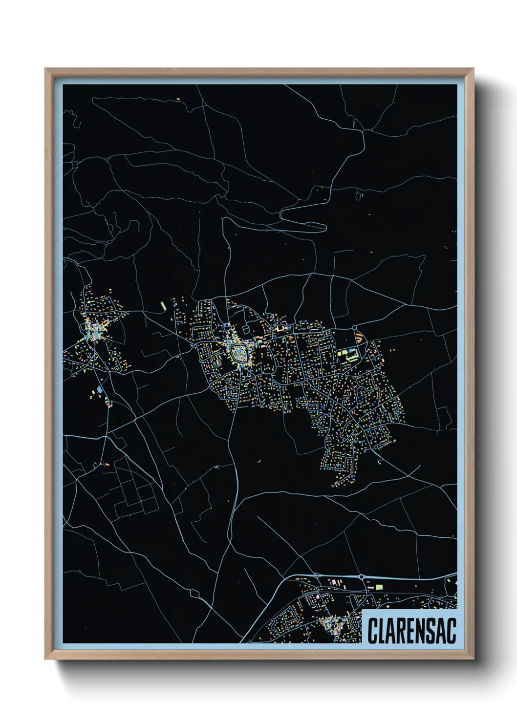 Une affiche de carte sur Clarensac