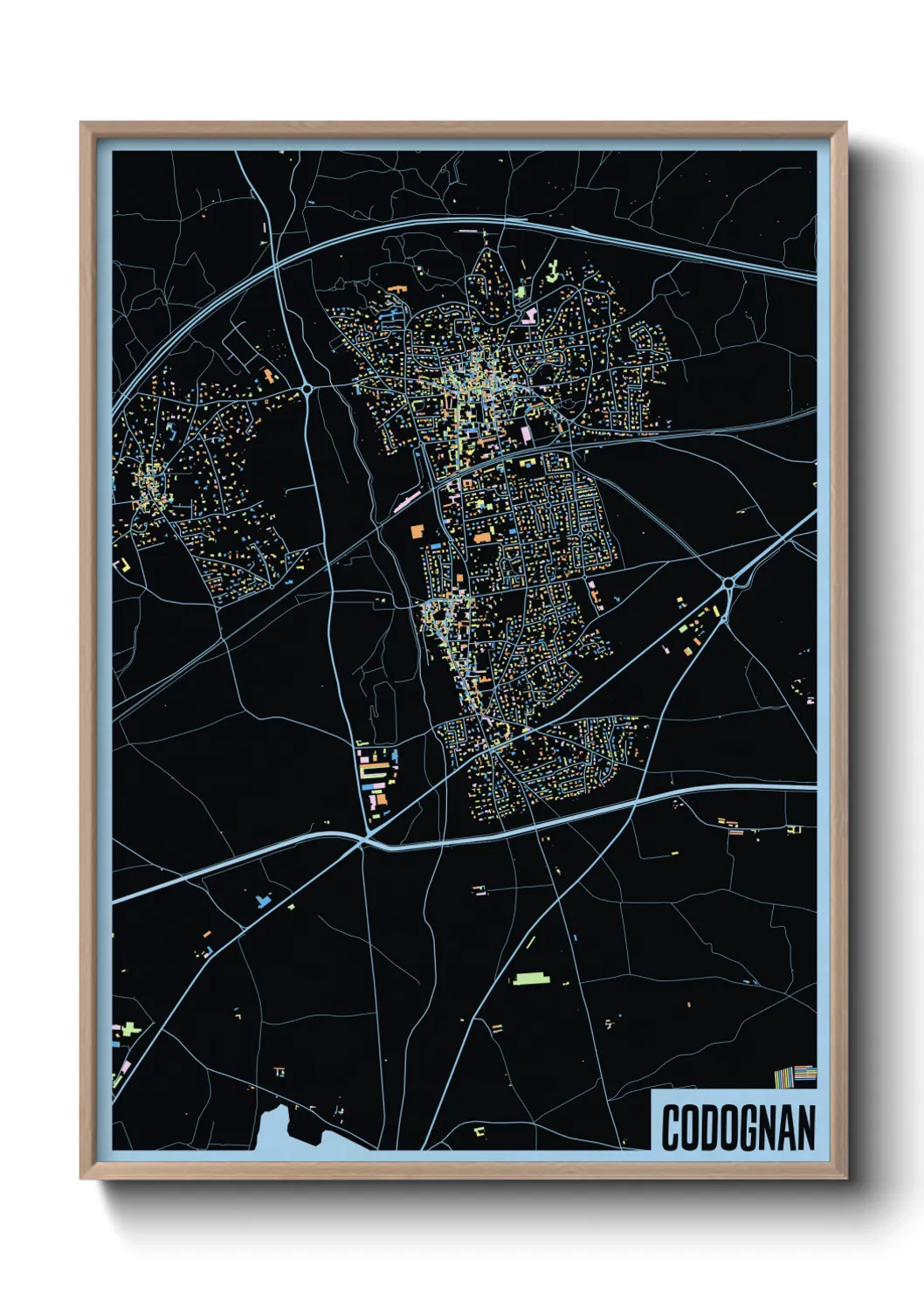 Une affiche de carte sur Codognan