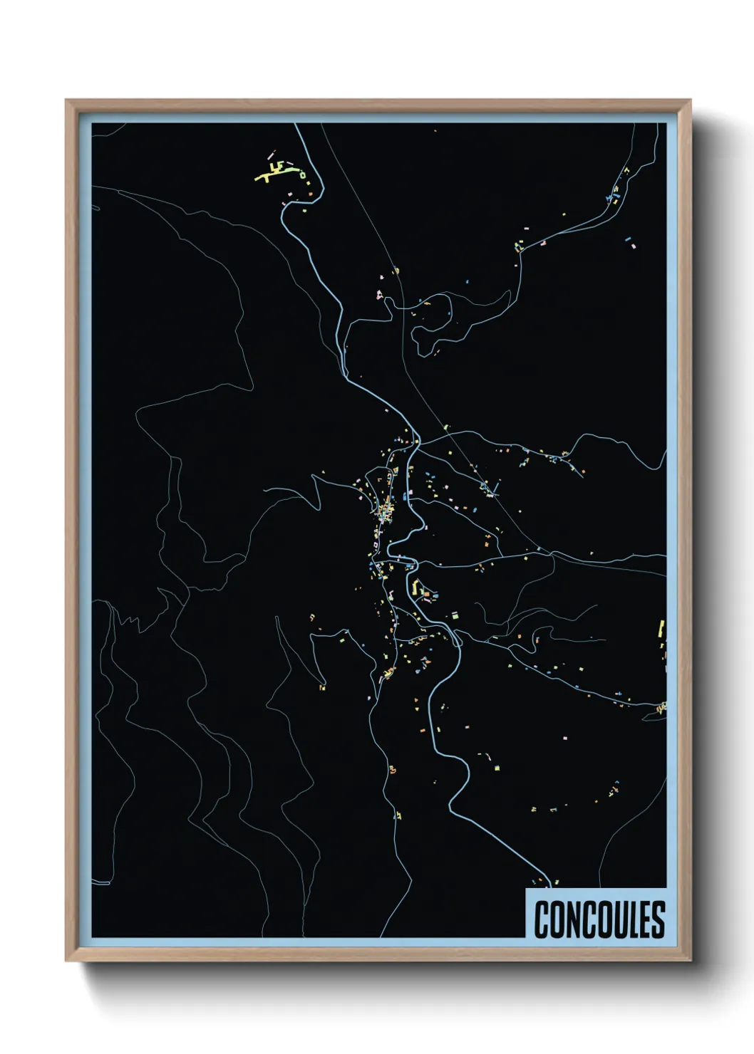 Une affiche de carte sur Concoules