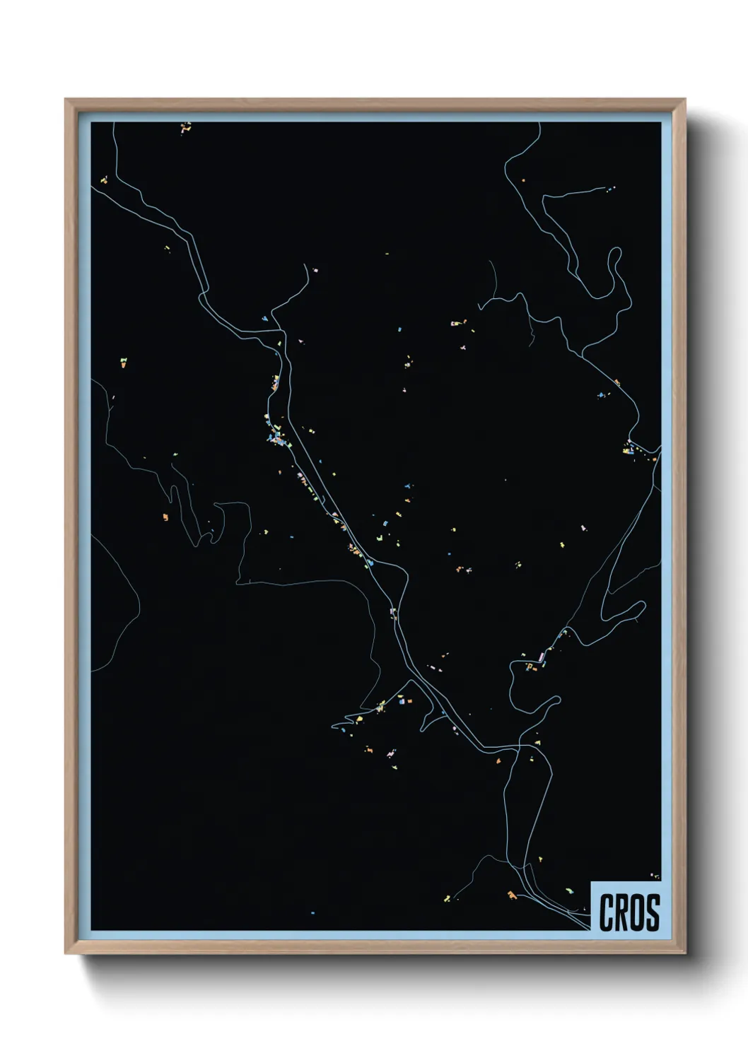 Une affiche de carte sur Cros