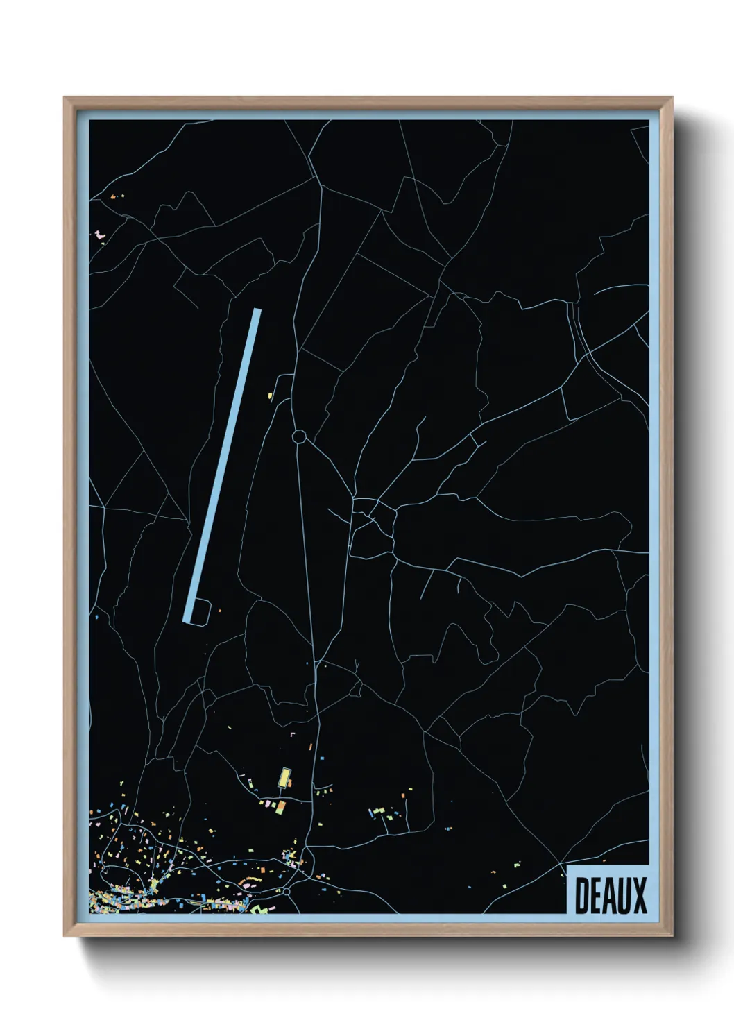 Une affiche de carte sur Deaux