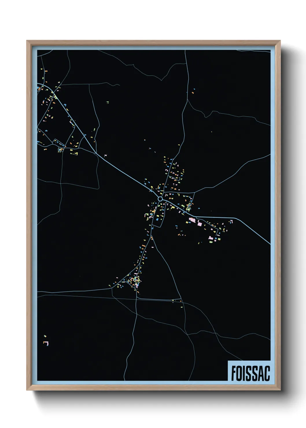 Une affiche de carte sur Foissac