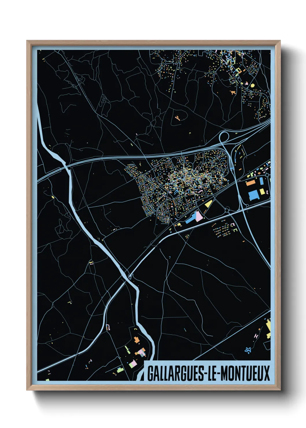 Un poster carteGallargues-le-Montueux