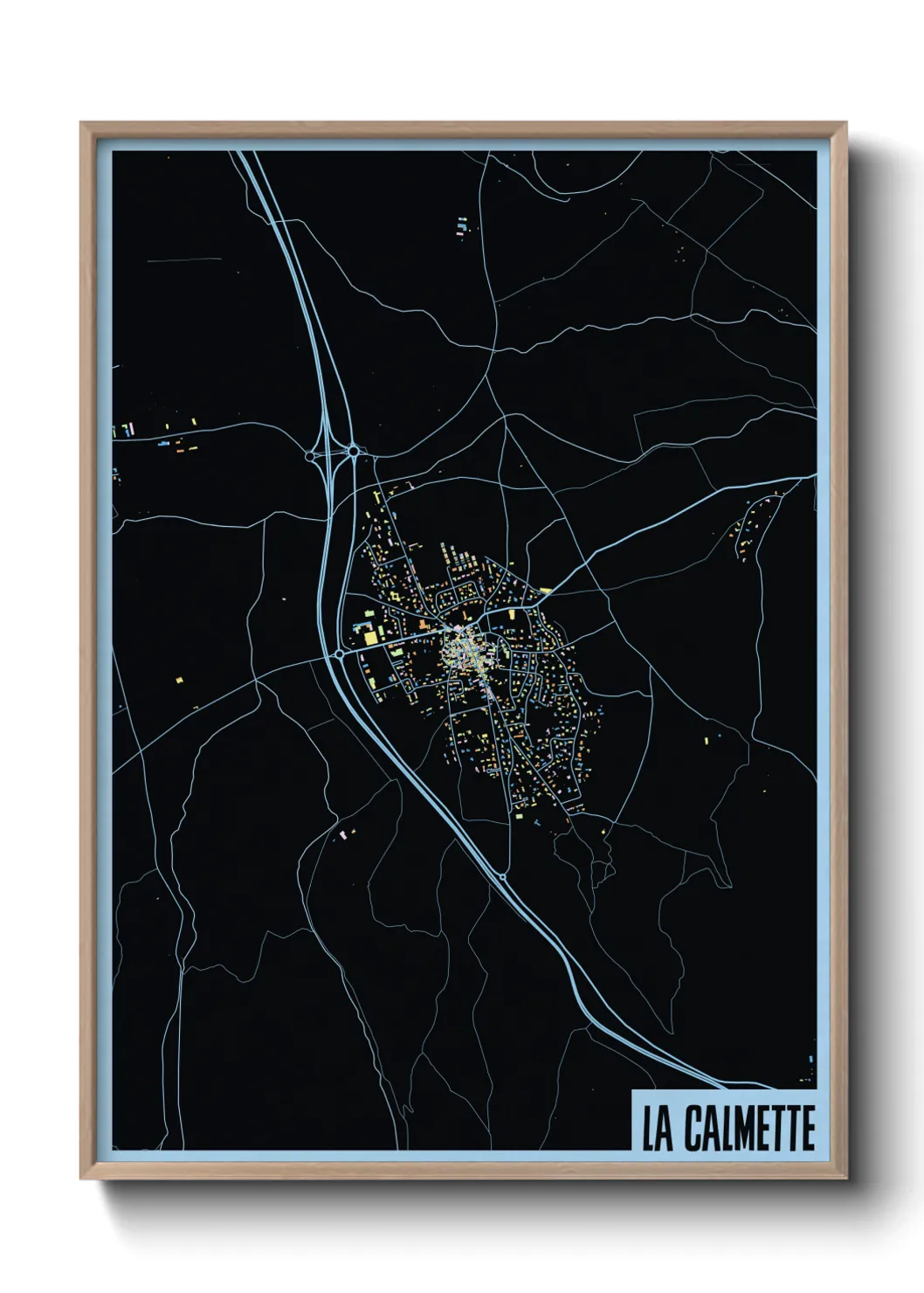 Une affiche de carte sur La Calmette