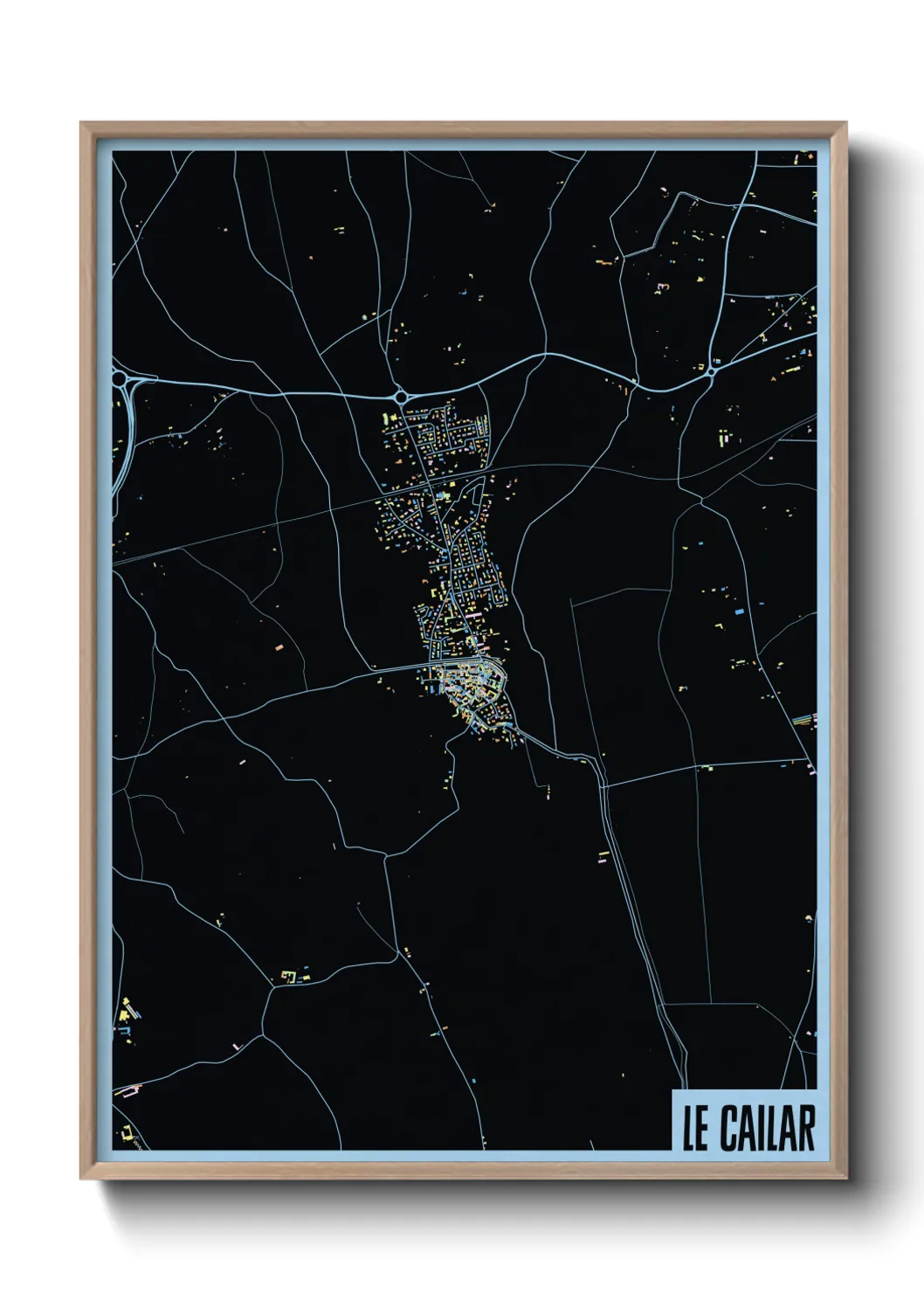 Une affiche de carte sur Le Cailar