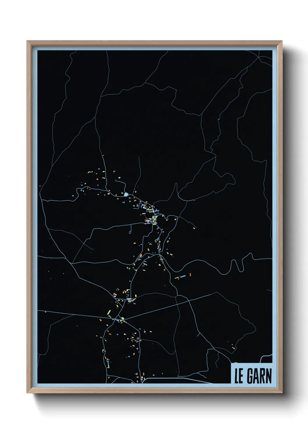 Une affiche de carte sur Le Garn