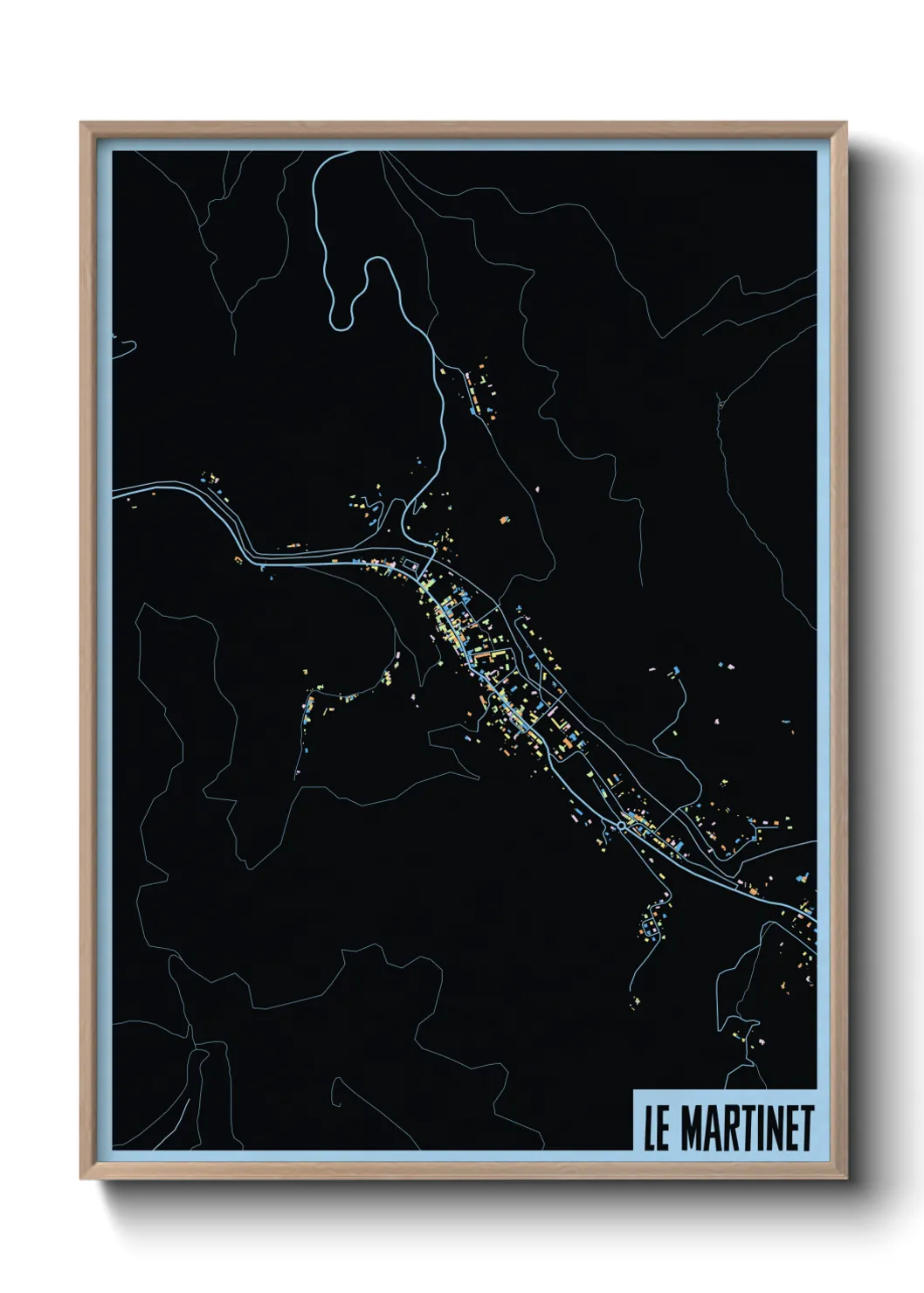 Une affiche de carte sur Le Martinet