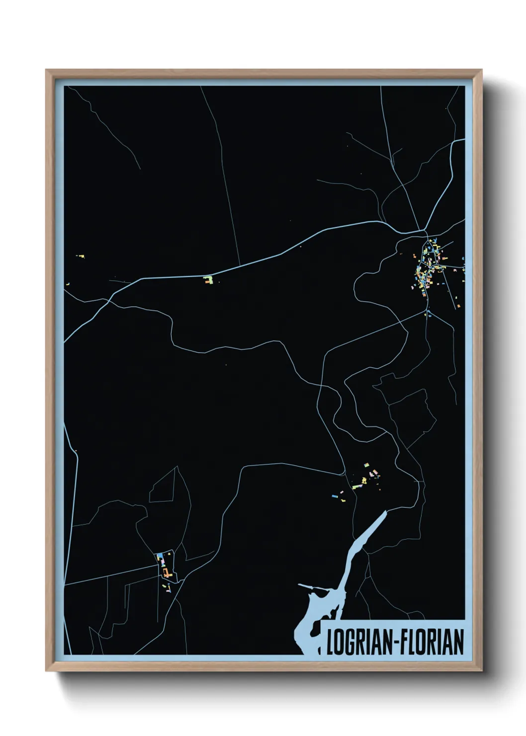 Une affiche de carte sur Logrian-Florian