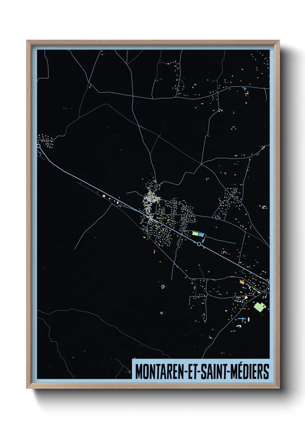 Une affiche de carte sur Montaren-et-Saint-Médiers