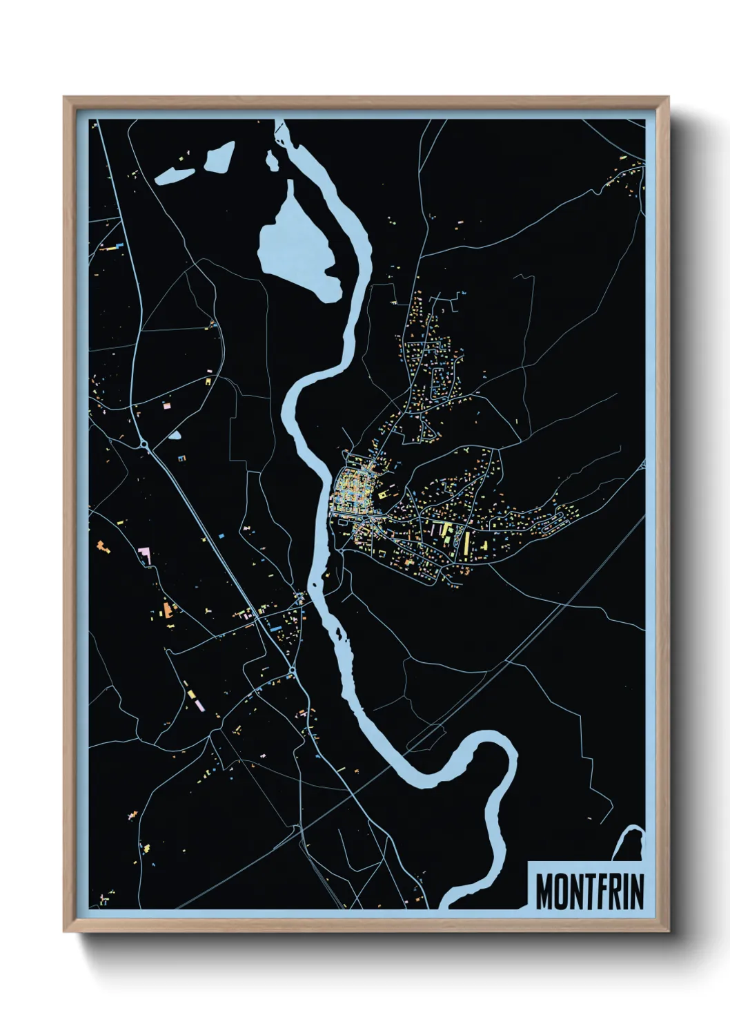 Une affiche de carte sur Montfrin