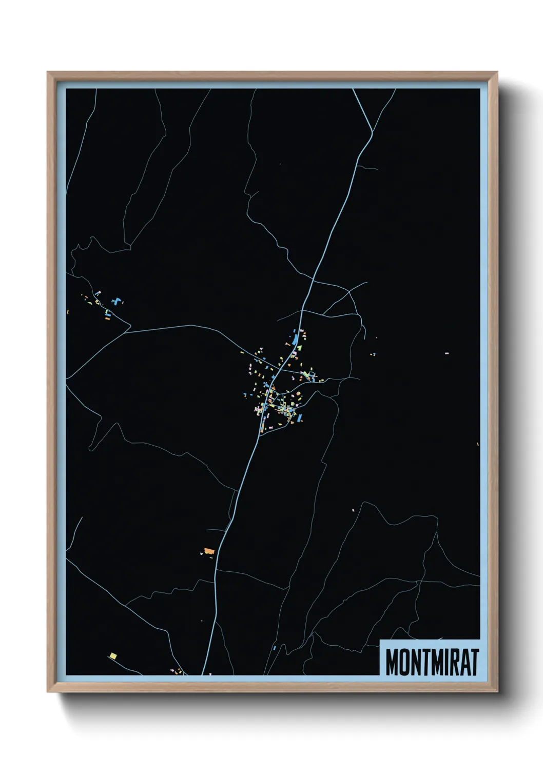 Une affiche de carte sur Montmirat