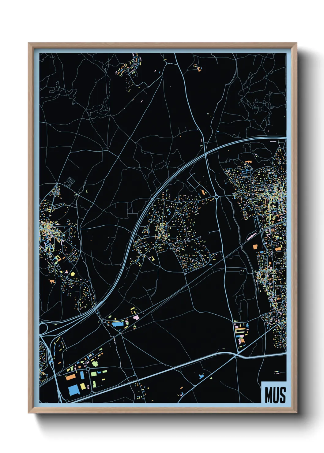 Une affiche de carte sur Mus