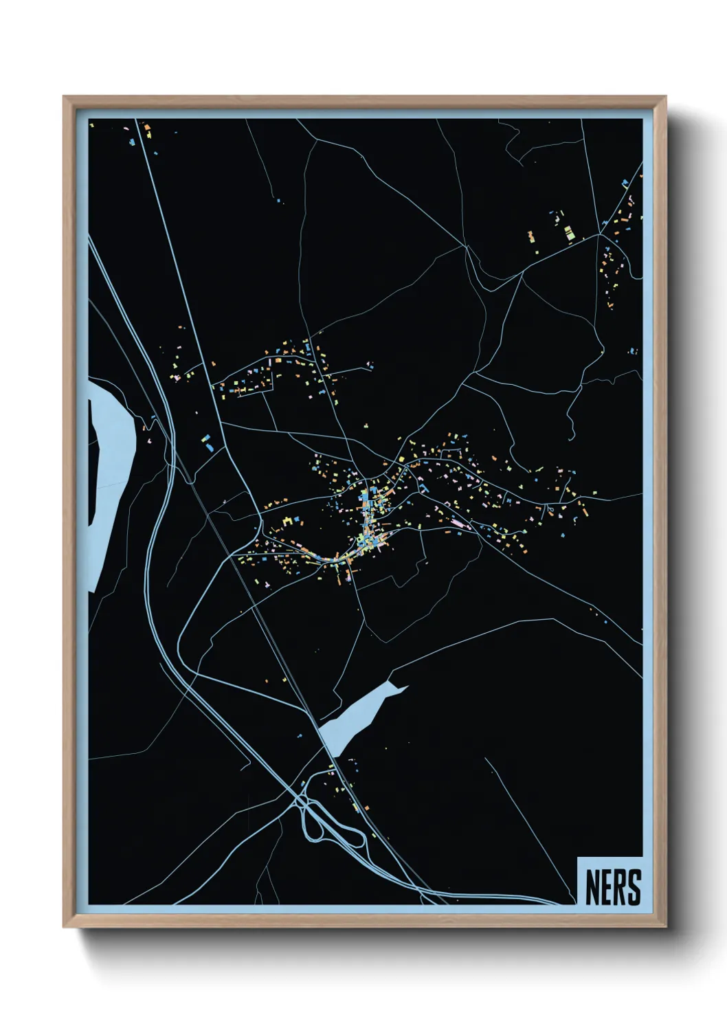 Une affiche de carte sur Ners