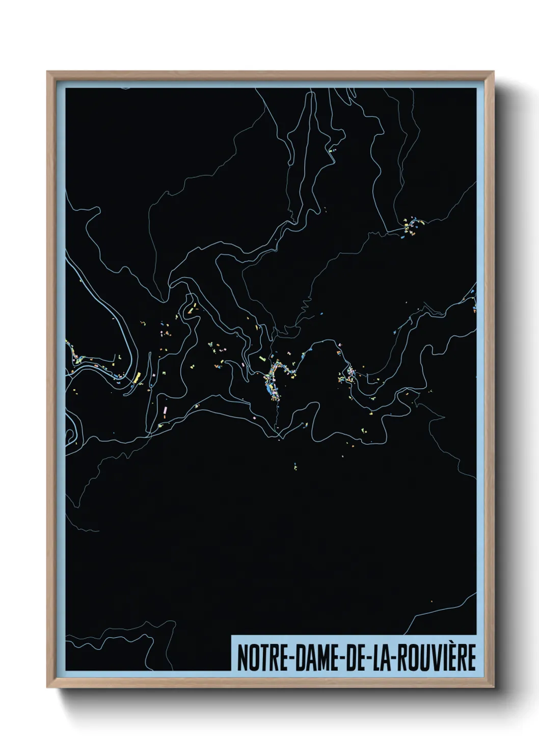 Une affiche de carte sur Notre-Dame-de-la-Rouvière