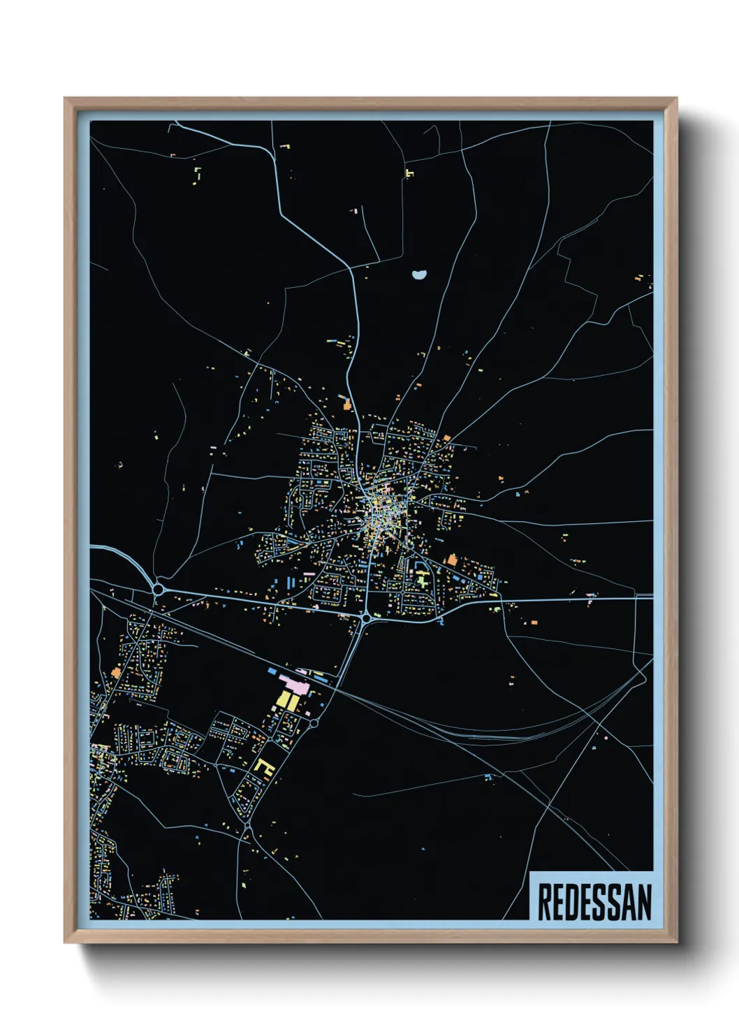 Une affiche de carte sur Redessan