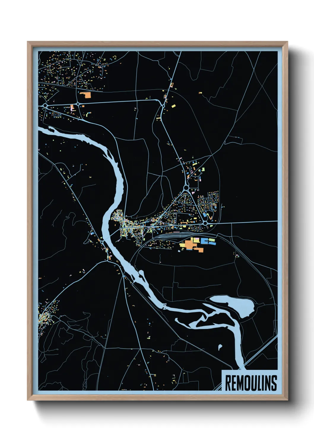 Une affiche de carte sur Remoulins