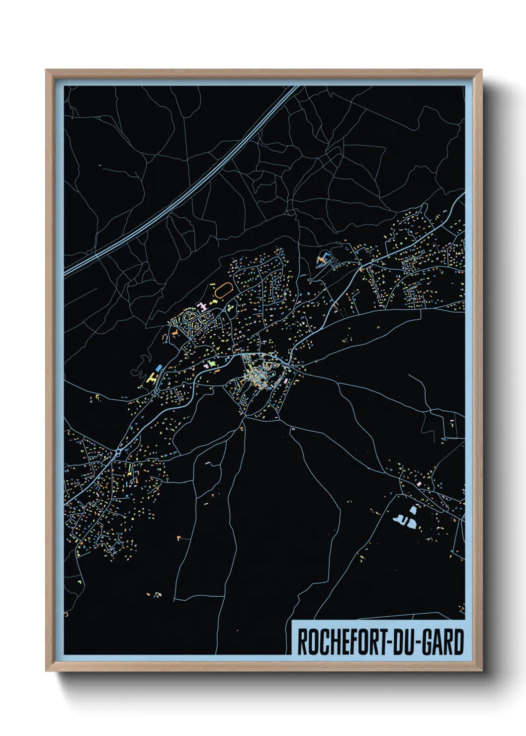 Un poster carteRochefort-du-Gard