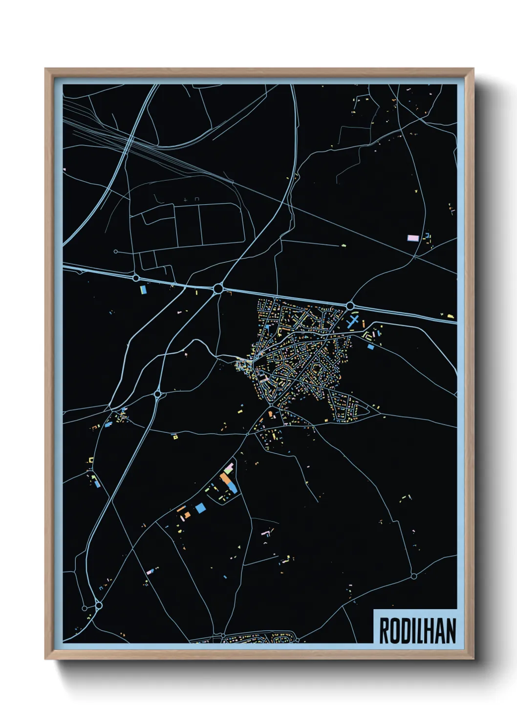 Une affiche de carte sur Rodilhan