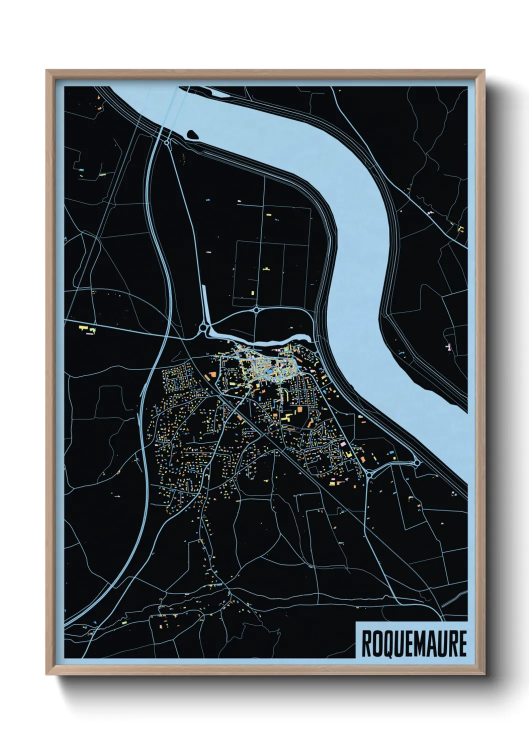 Une affiche de carte sur Roquemaure