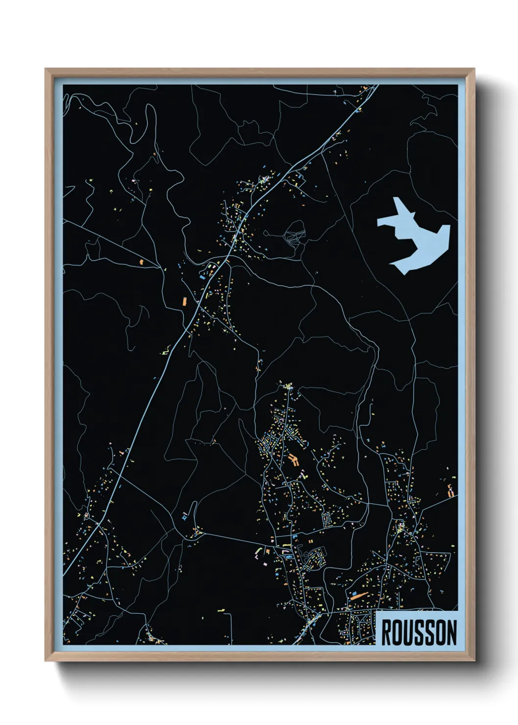 Une affiche de carte sur Rousson