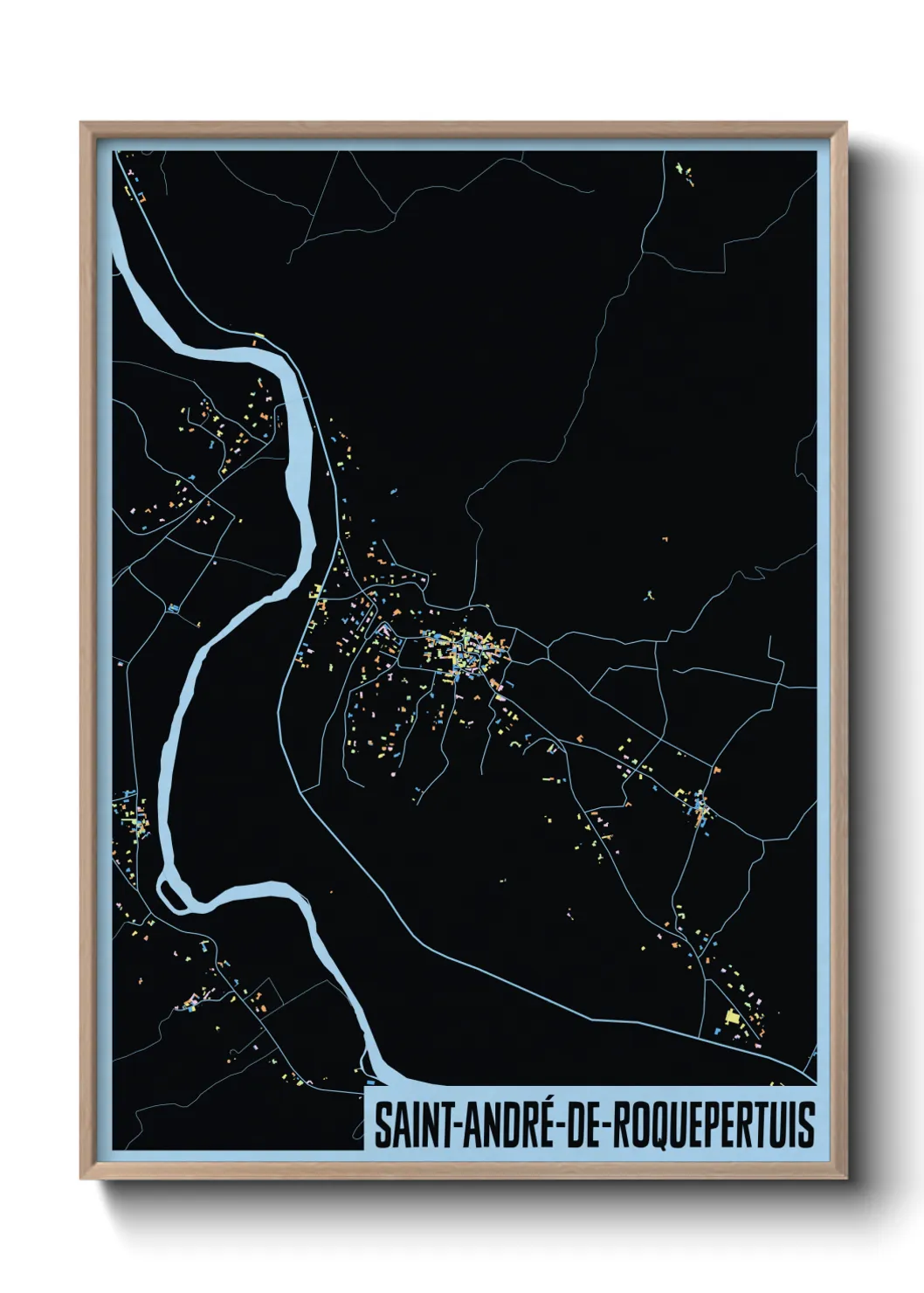 Une affiche de carte sur Saint-André-de-Roquepertuis