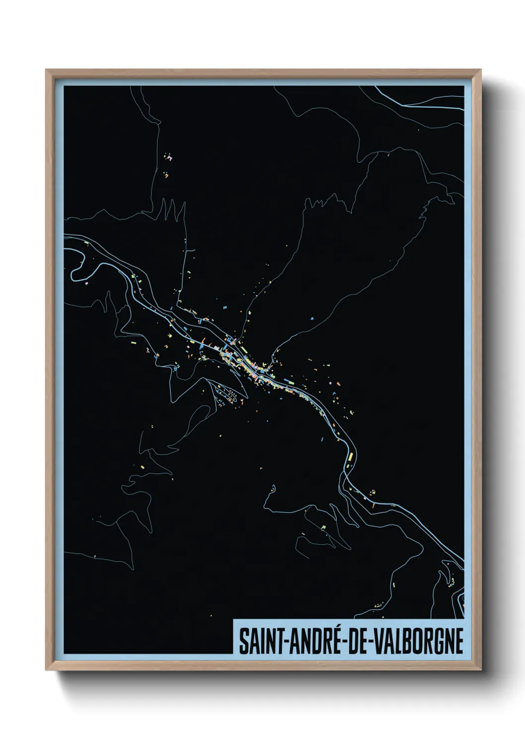 Une affiche de carte sur Saint-André-de-Valborgne