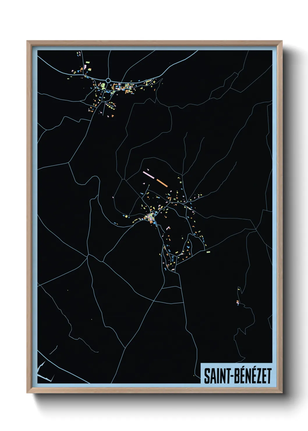 Une affiche de carte sur Saint-Bénézet