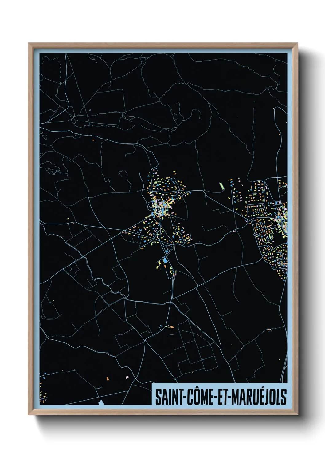 Une affiche de carte sur Saint-Côme-et-Maruéjols