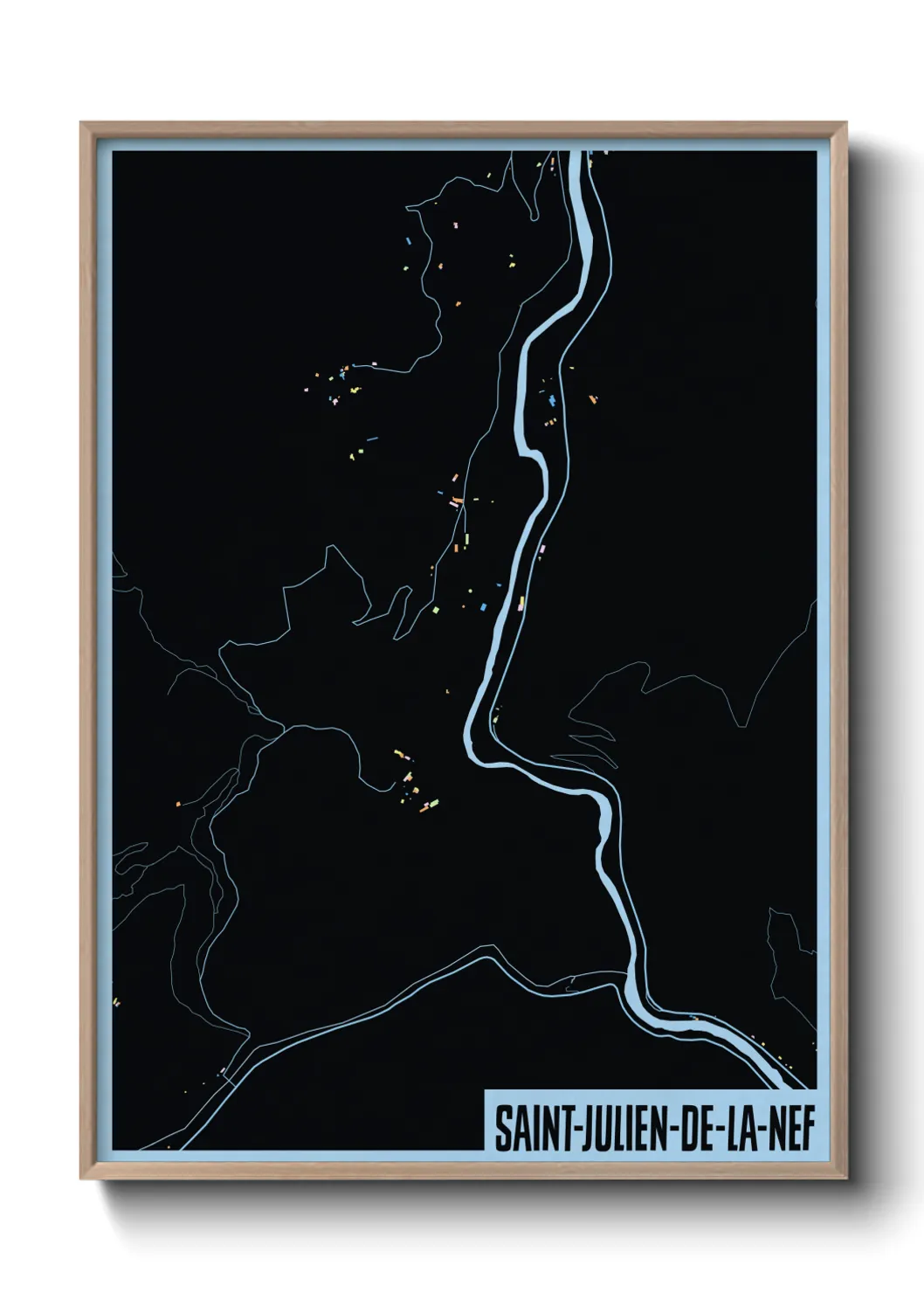 Un poster carteSaint-Julien-de-la-Nef