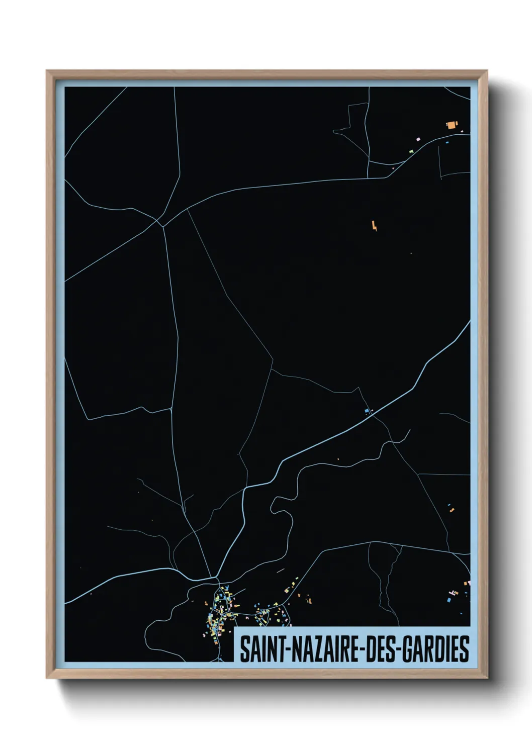 Une affiche de carte sur Saint-Nazaire-des-Gardies