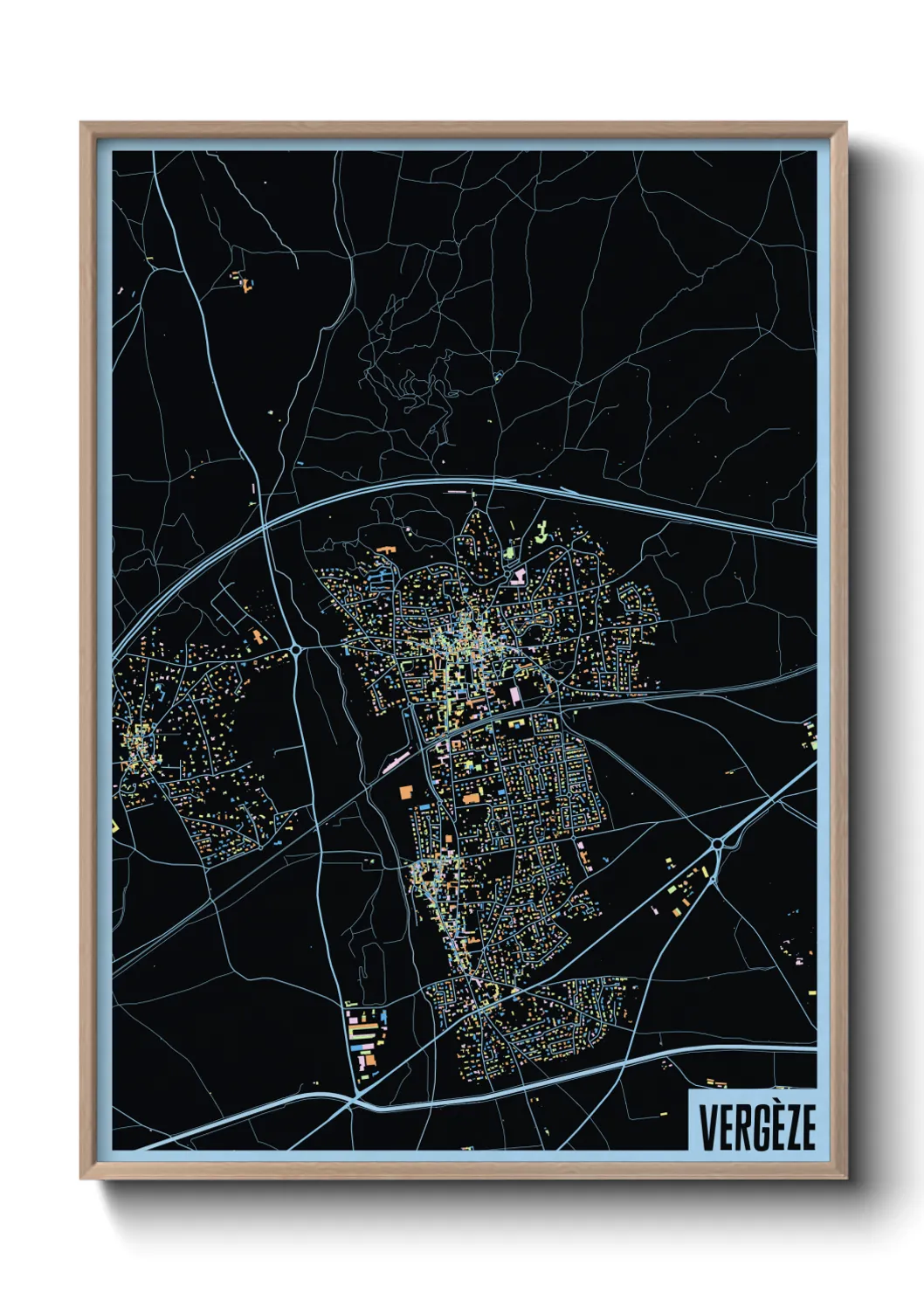 Une affiche de carte sur Vergèze